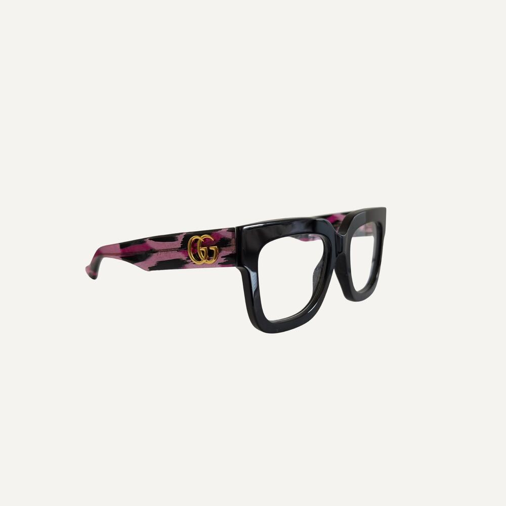 Women's - Gucci GG1549O 003 Pink Black Eyeglasses Oversized